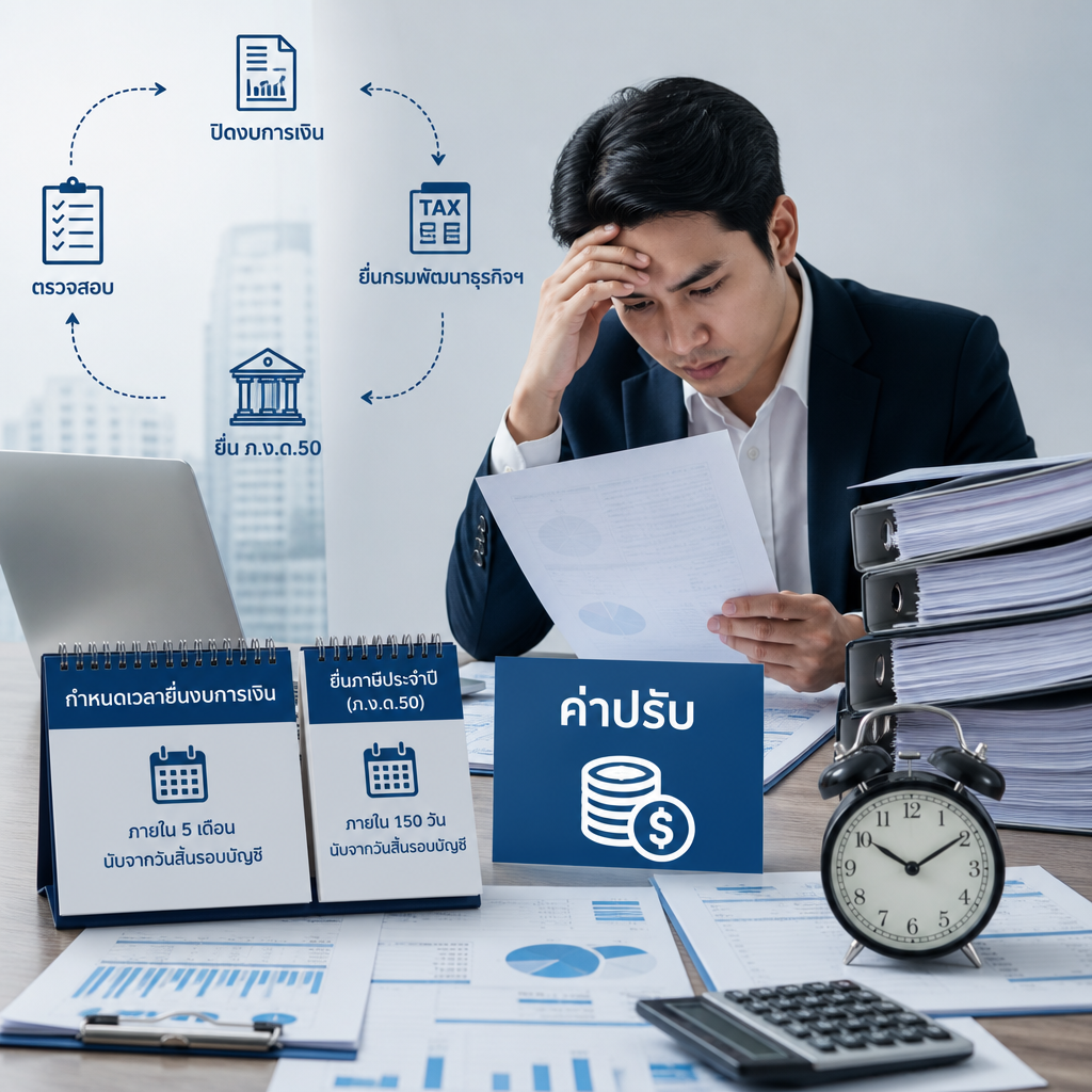 ปิดงบการเงินประจำปีช้า เสียค่าปรับเท่าไหร่ และต้องทำอย่างไร