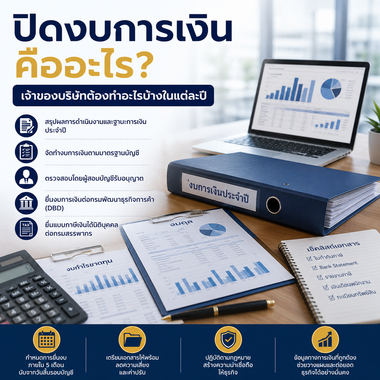 ปิดงบการเงินคืออะไร? เจ้าของบริษัทต้องทำอะไรบ้างในแต่ละปี
